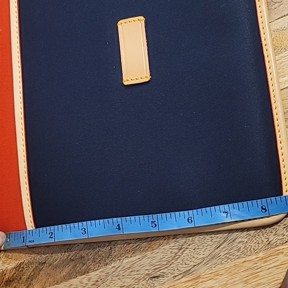 Dooney and Bourke Tablet Case Ipad Cover Padded Protector Navy Blue and Leather - Picture 10 of 11